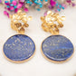 Boucles d'oreilles Médaillon Azur