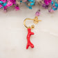 Boucle d'oreille unique Corail Piment