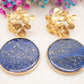 Boucles d'oreilles Médaillon Azur