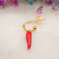Boucle d'oreille unique Piment Soleil