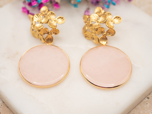 Boucles d'oreilles Pétales Rosés