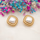 Boucles d'oreilles Nacre Dorée (clips)