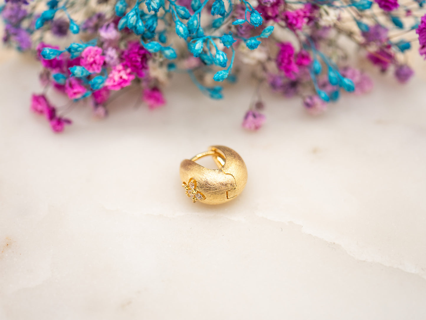 Boucle d'oreille unique Dôme Sablé