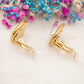 Boucles d'oreilles Nacre Dorée (clips)