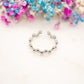 Bague ajustable Perles Chromées
