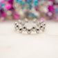 Bague ajustable Perles Chromées