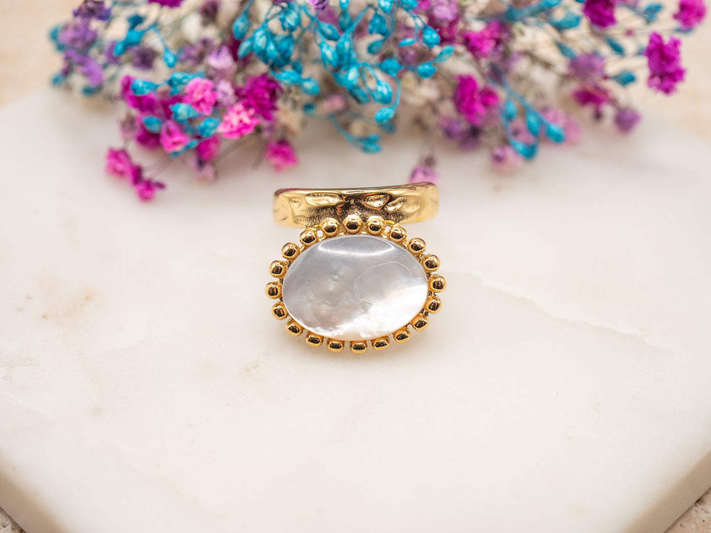 Bague Perle Opaline