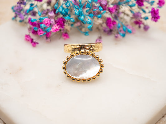 Bague Perle Opaline