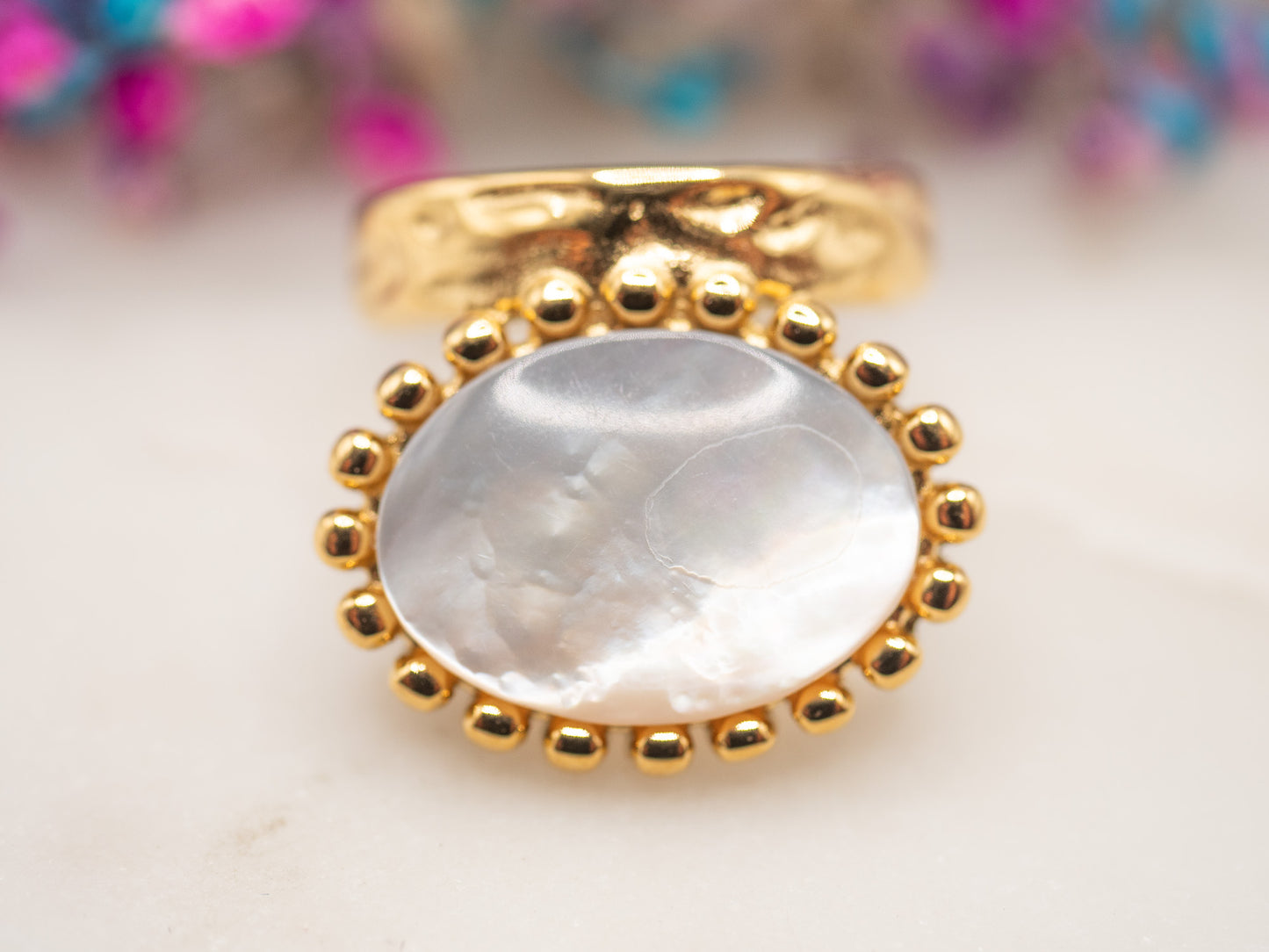 Bague Perle Opaline