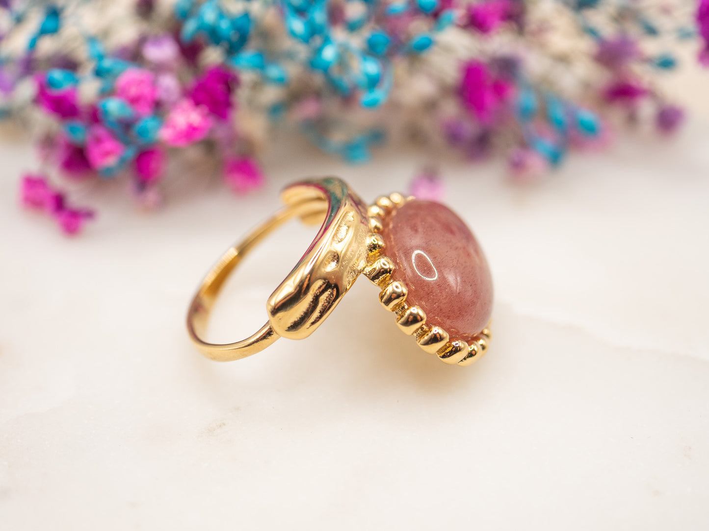 Bague Quartz Rosé