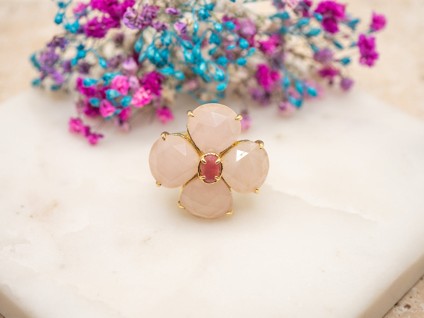 Bague Fleur Rosée
