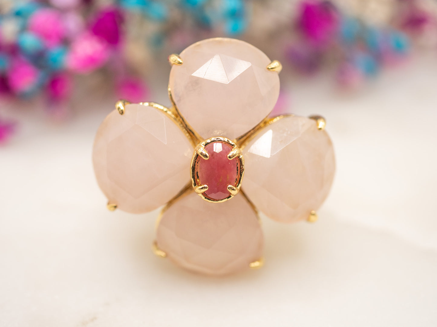Bague Fleur Rosée