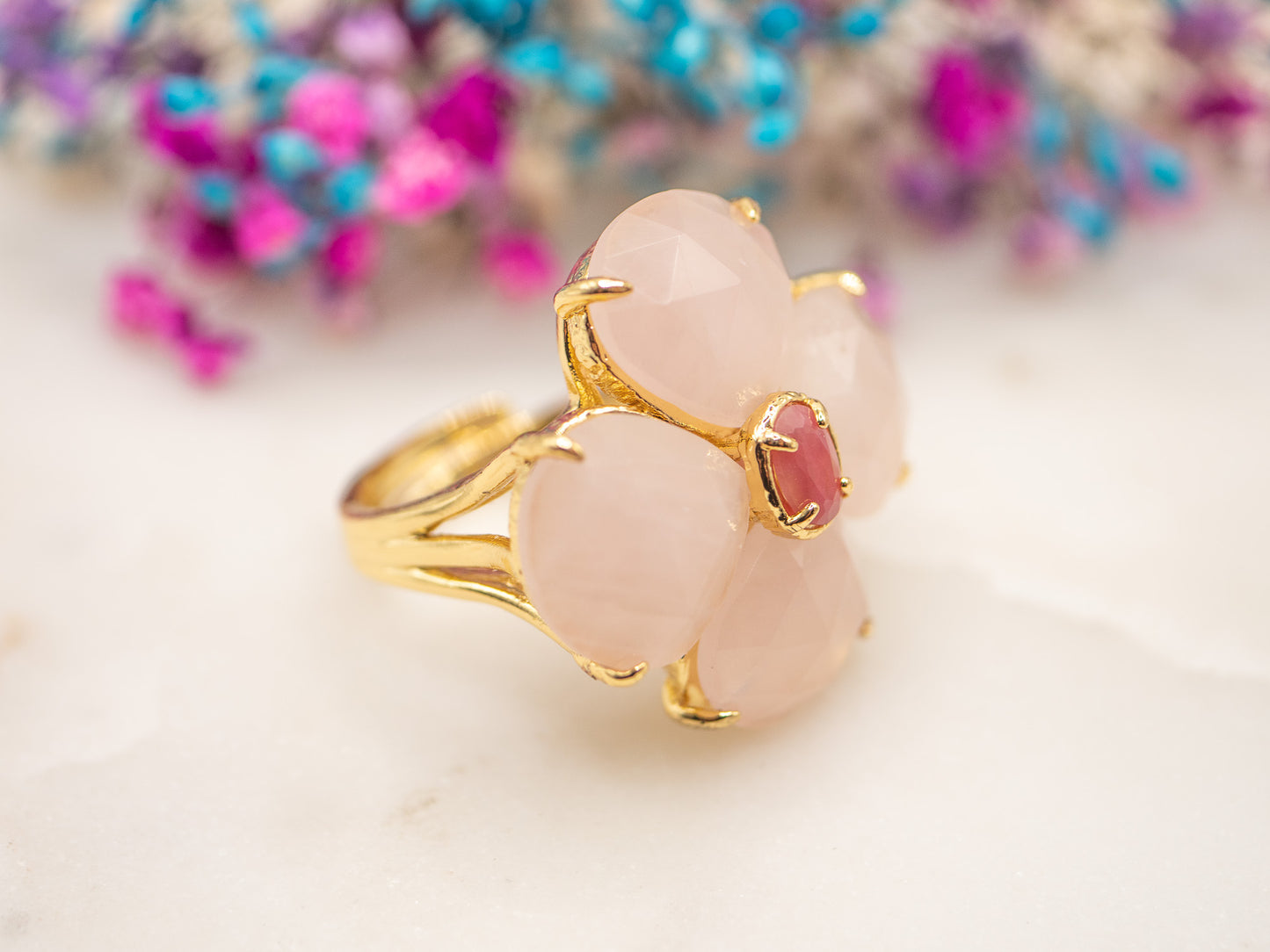 Bague Fleur Rosée