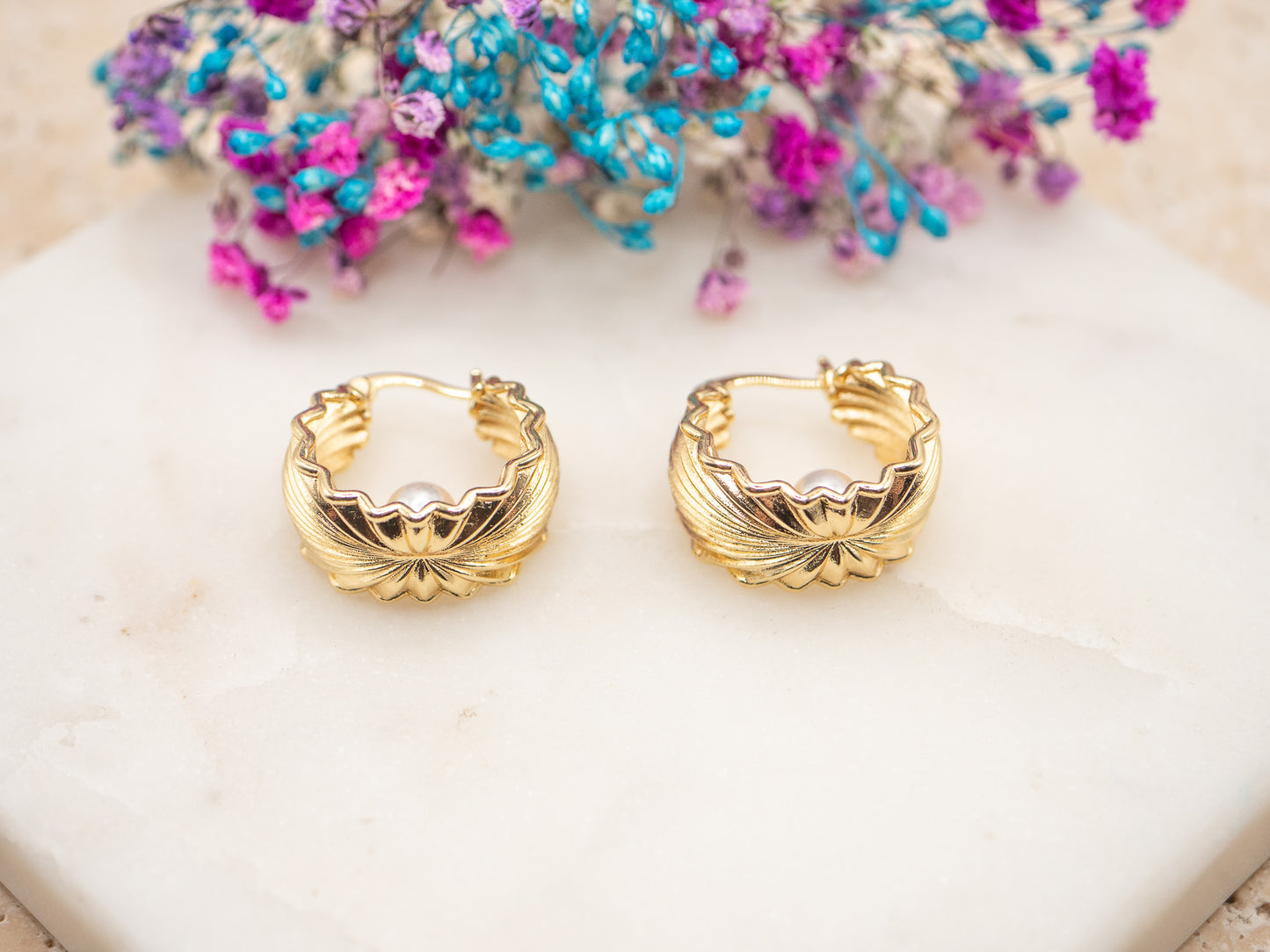 Boucles d'oreilles Coquille Nacrée