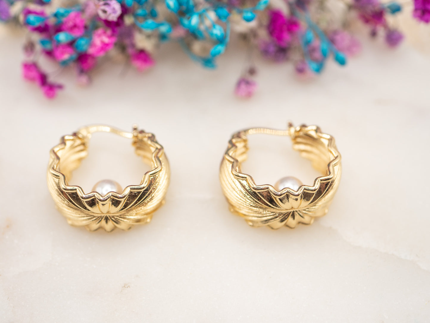 Boucles d'oreilles Coquille Nacrée