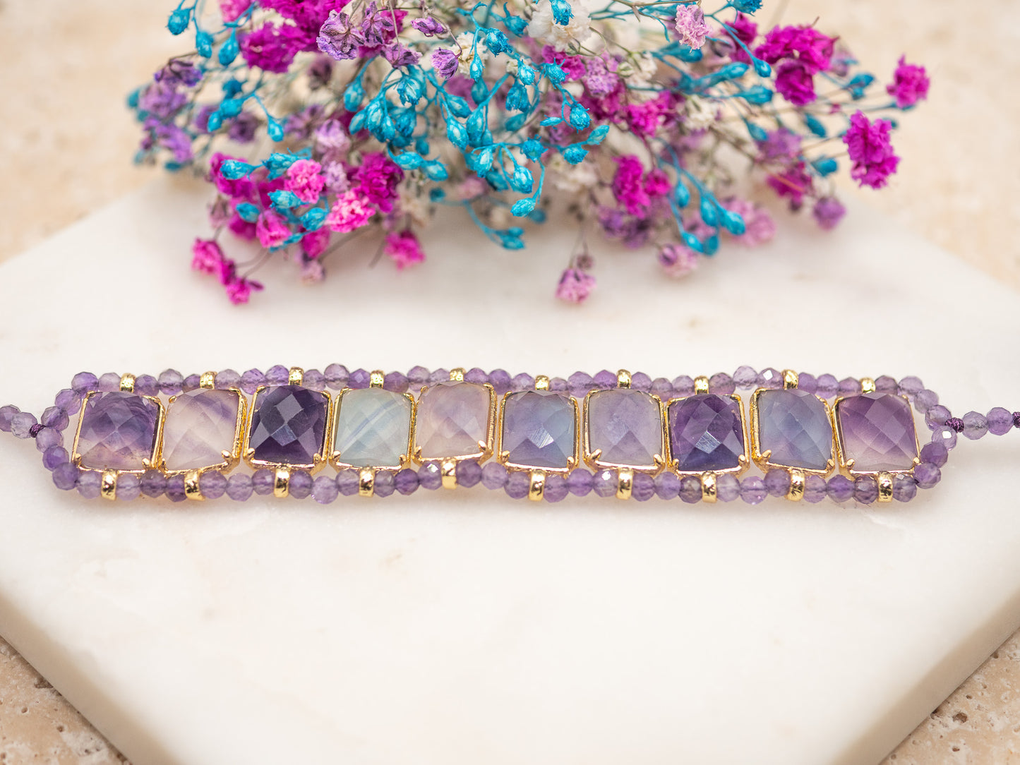 Bracelet Lilas Doré