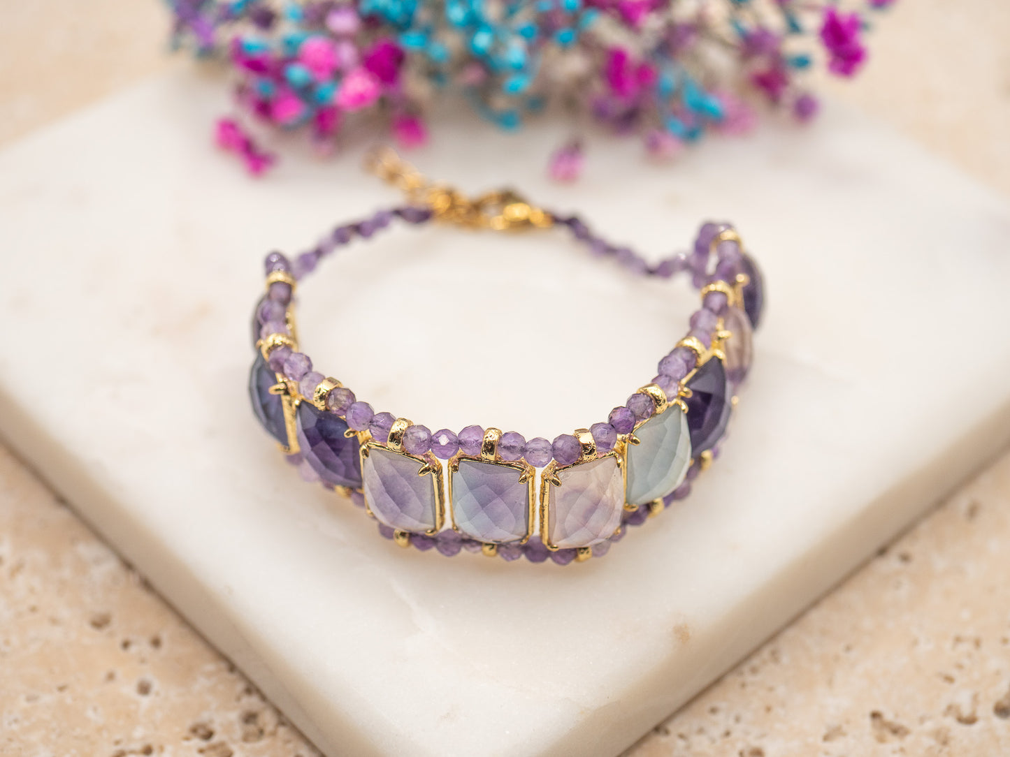 Bracelet Lilas Doré