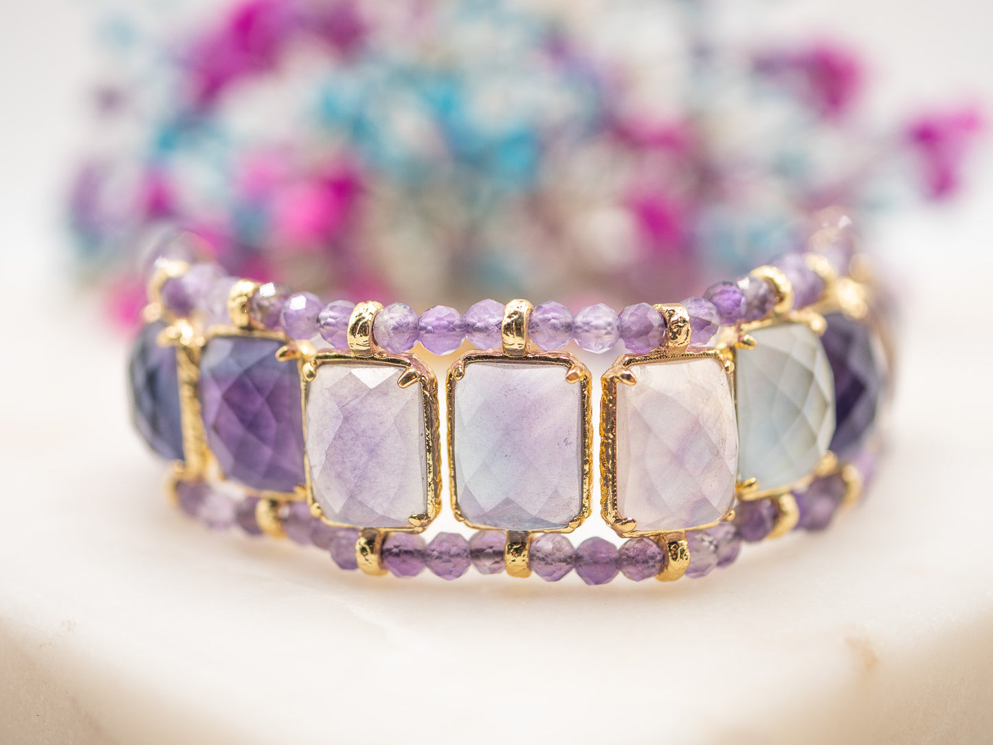 Bracelet Lilas Doré