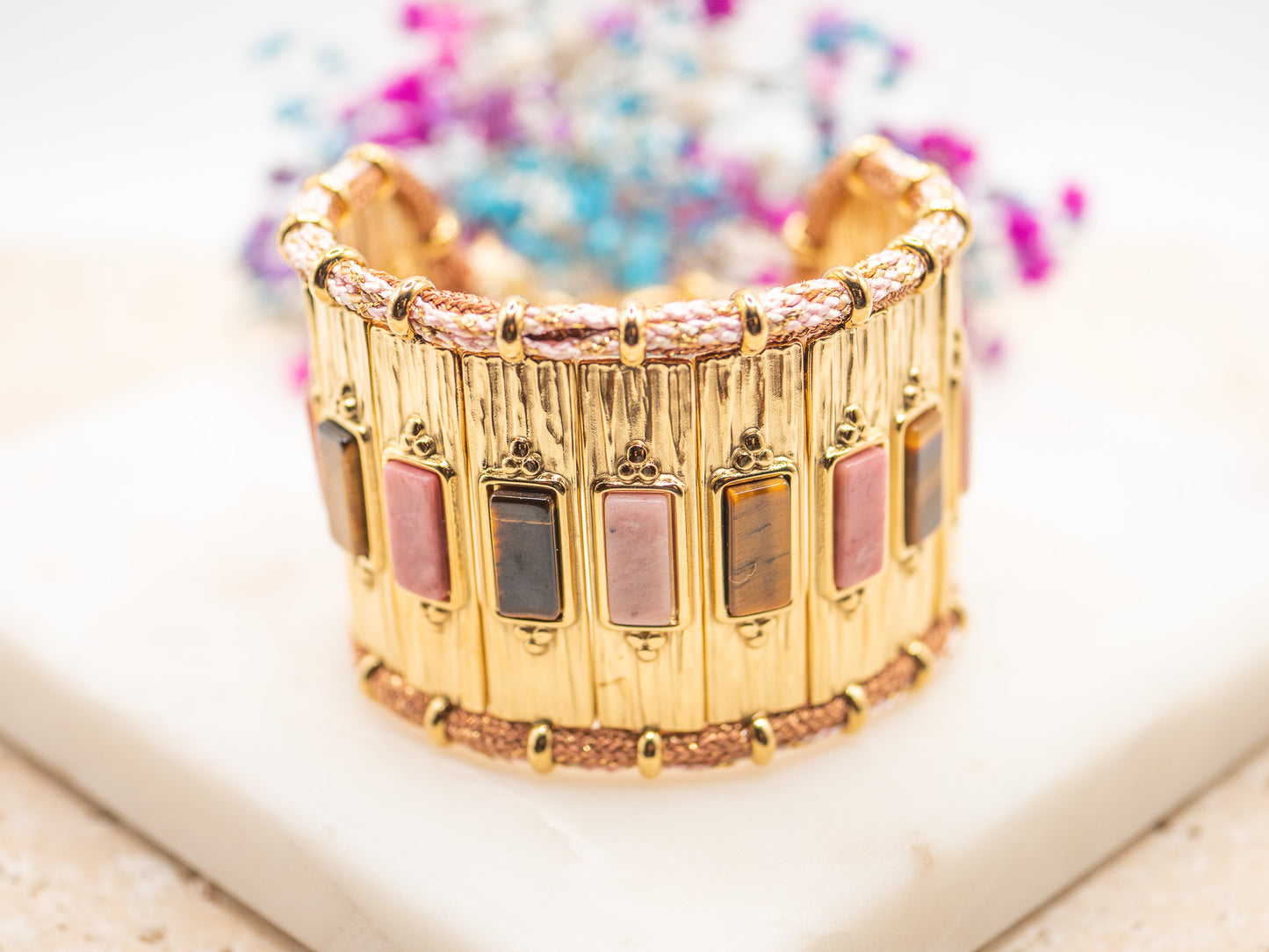 Bracelet Cannage Rosé