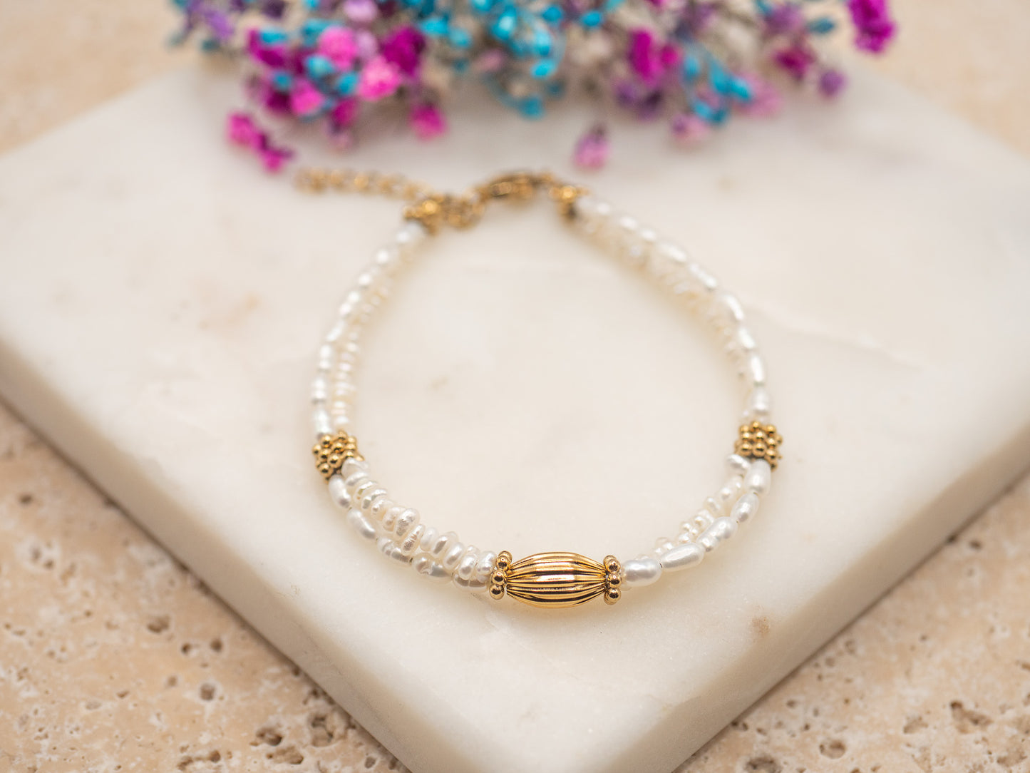 Bracelet Perles Ambrées
