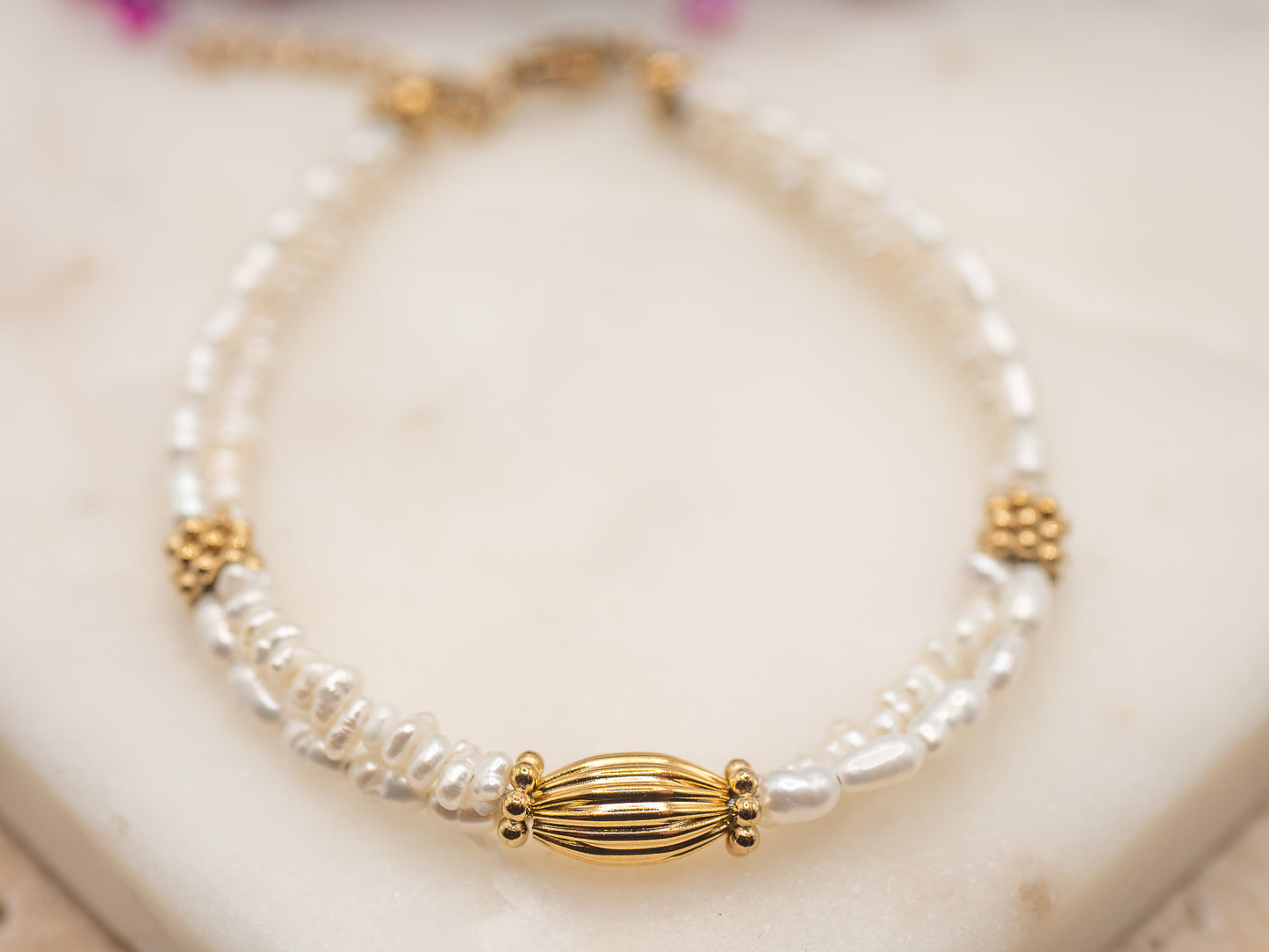 Bracelet Perles Ambrées