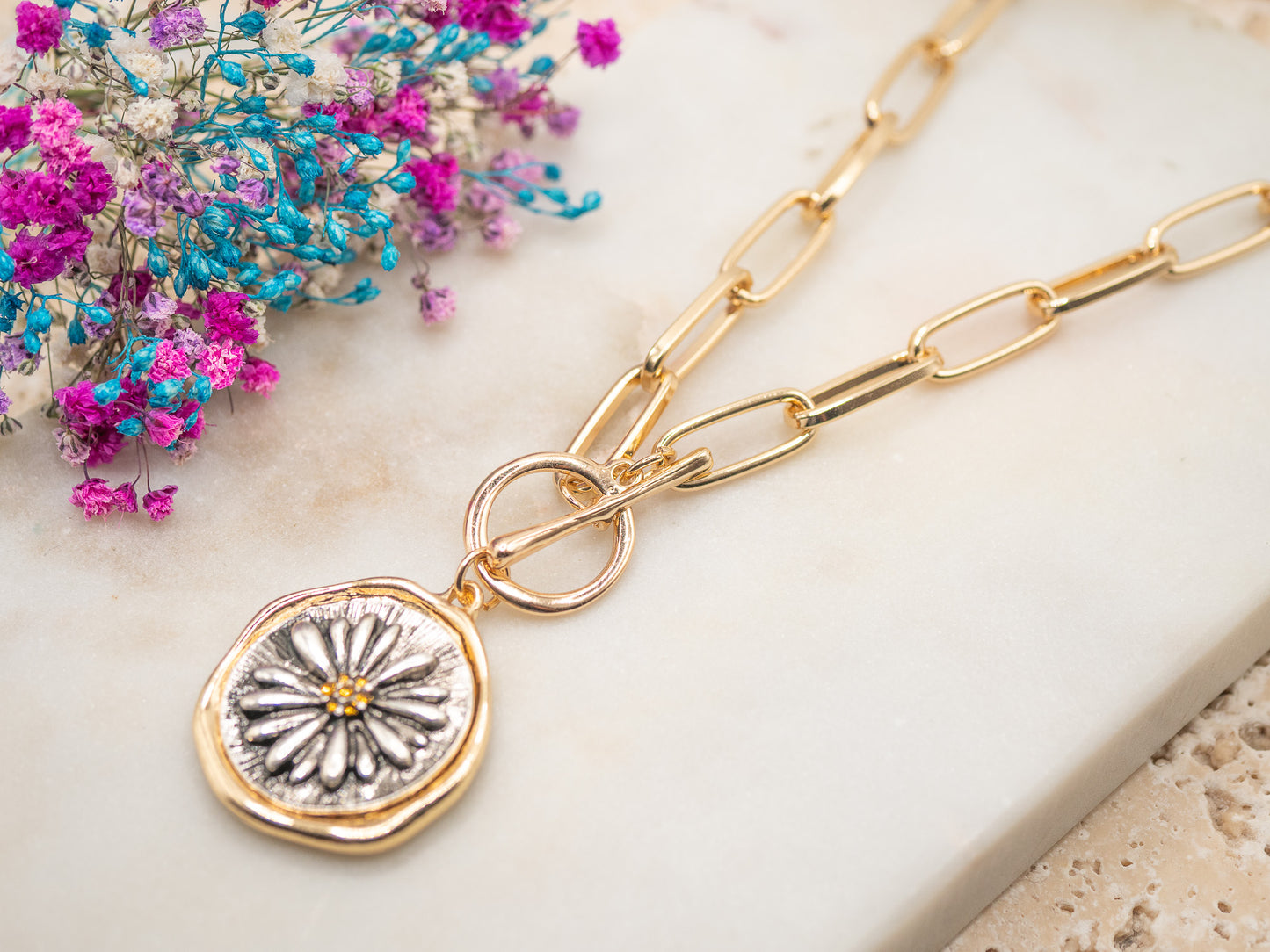 Collier Marguerite Or