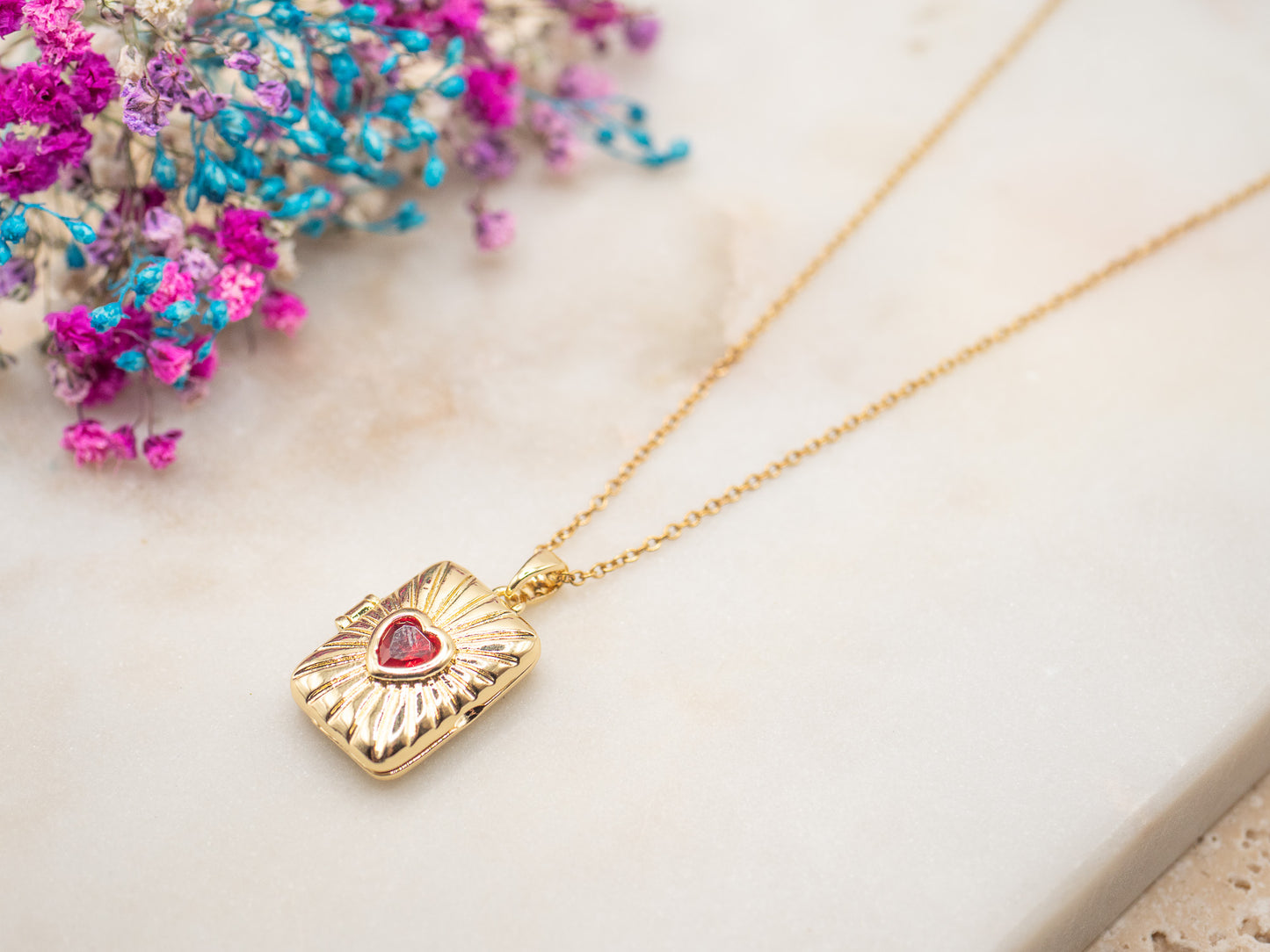 Collier Cœur Grenadine