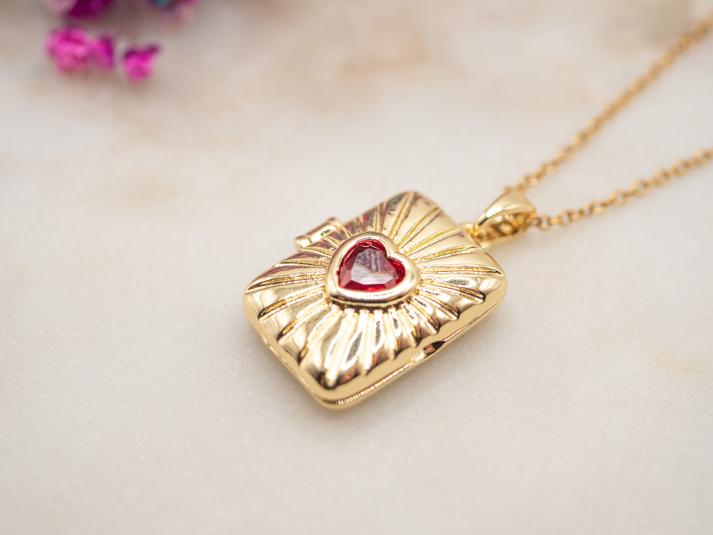 Collier Cœur Grenadine