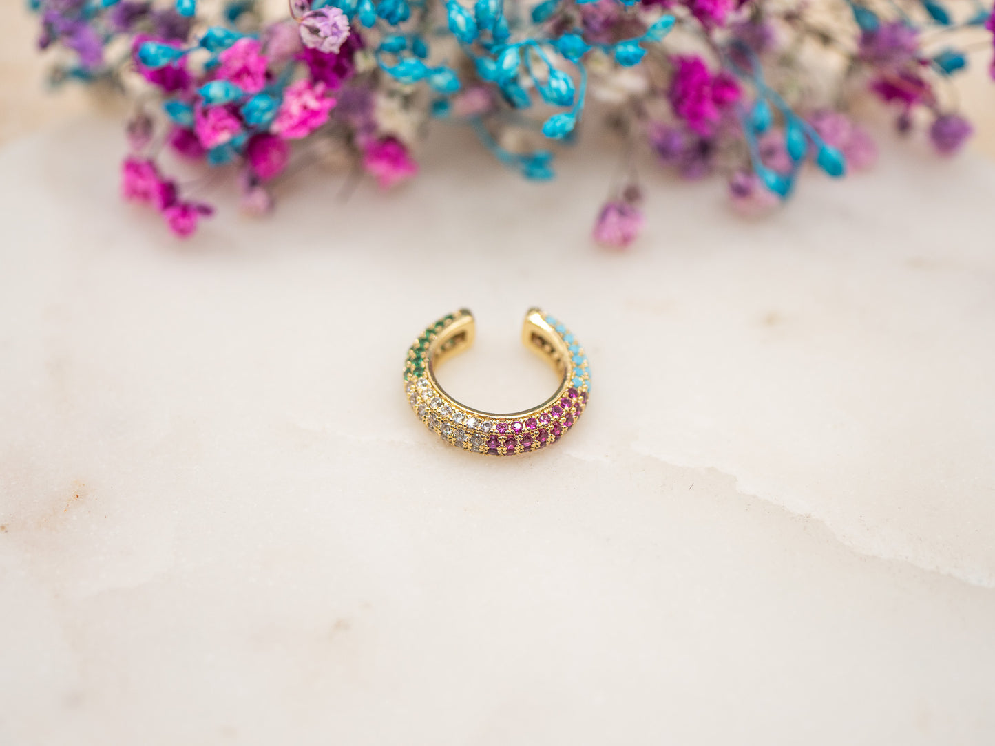 Earcuff Arc-en-Ciel Doré