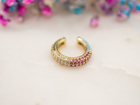 Earcuff Arc-en-Ciel Doré