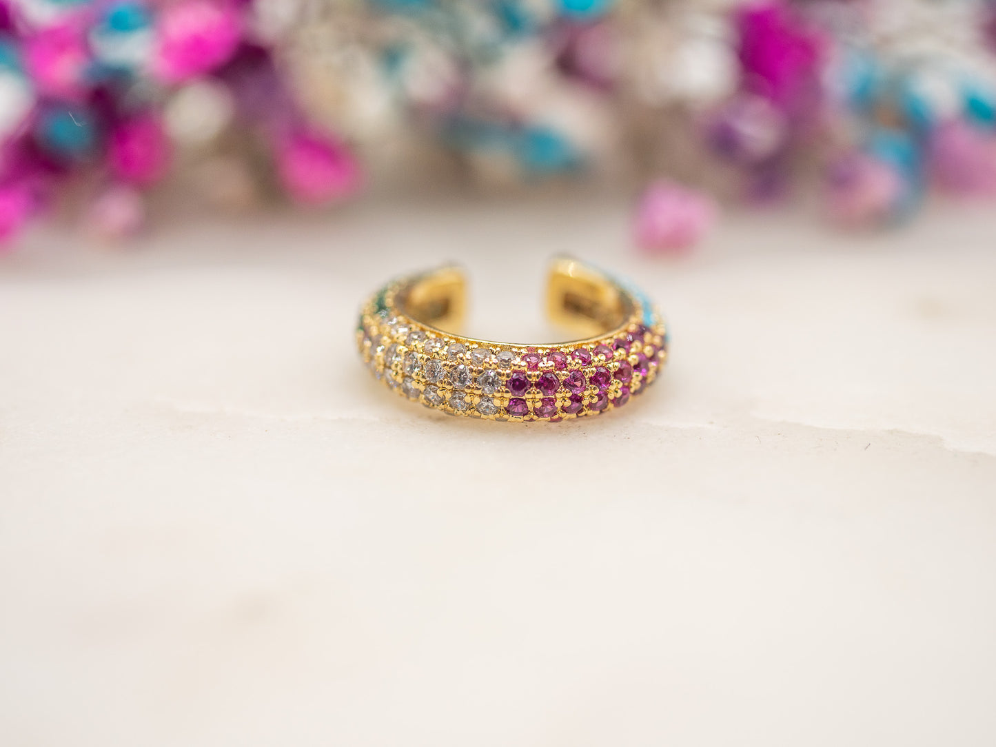 Earcuff Arc-en-Ciel Doré
