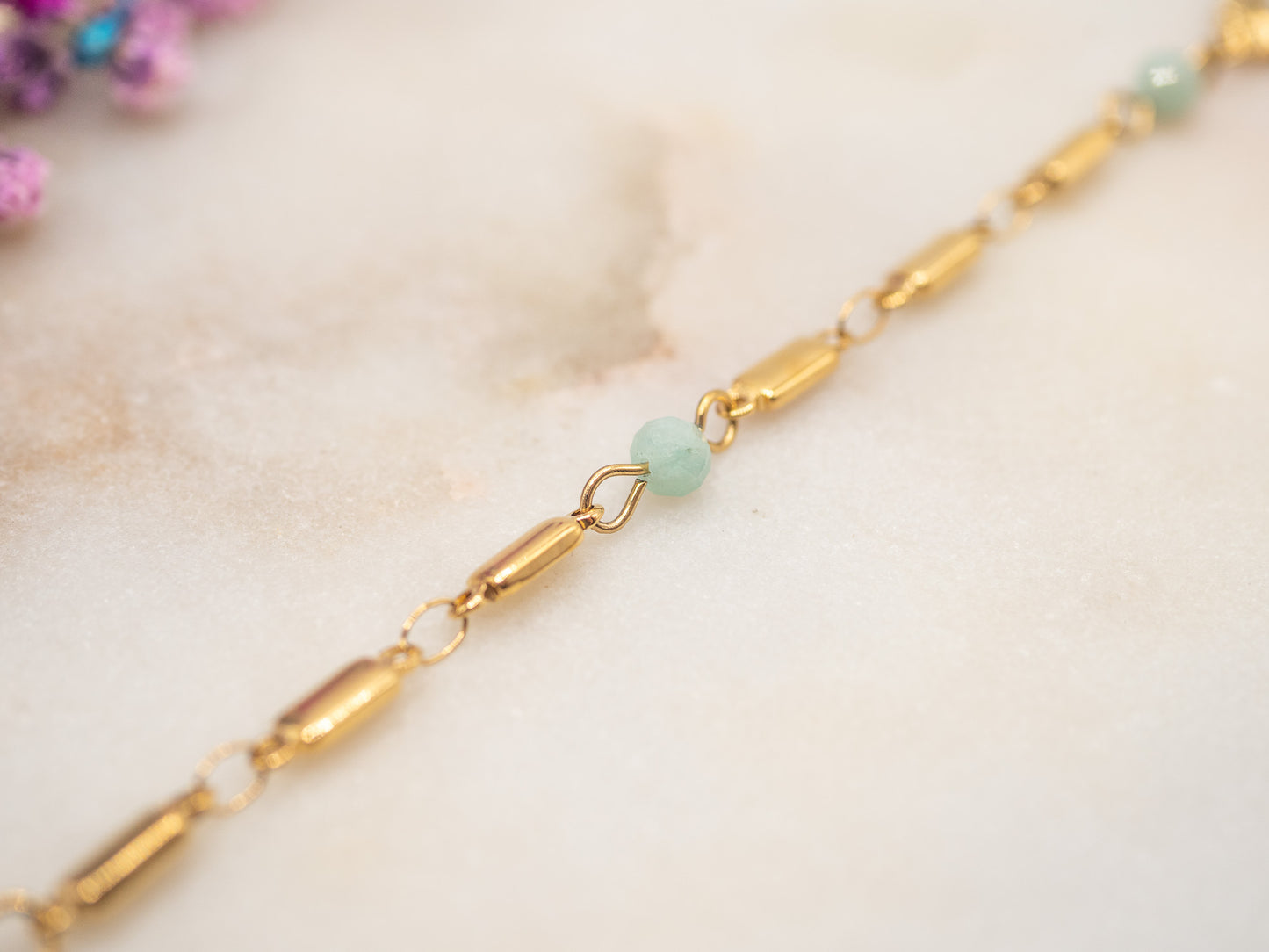 Collier Pompon Menthe