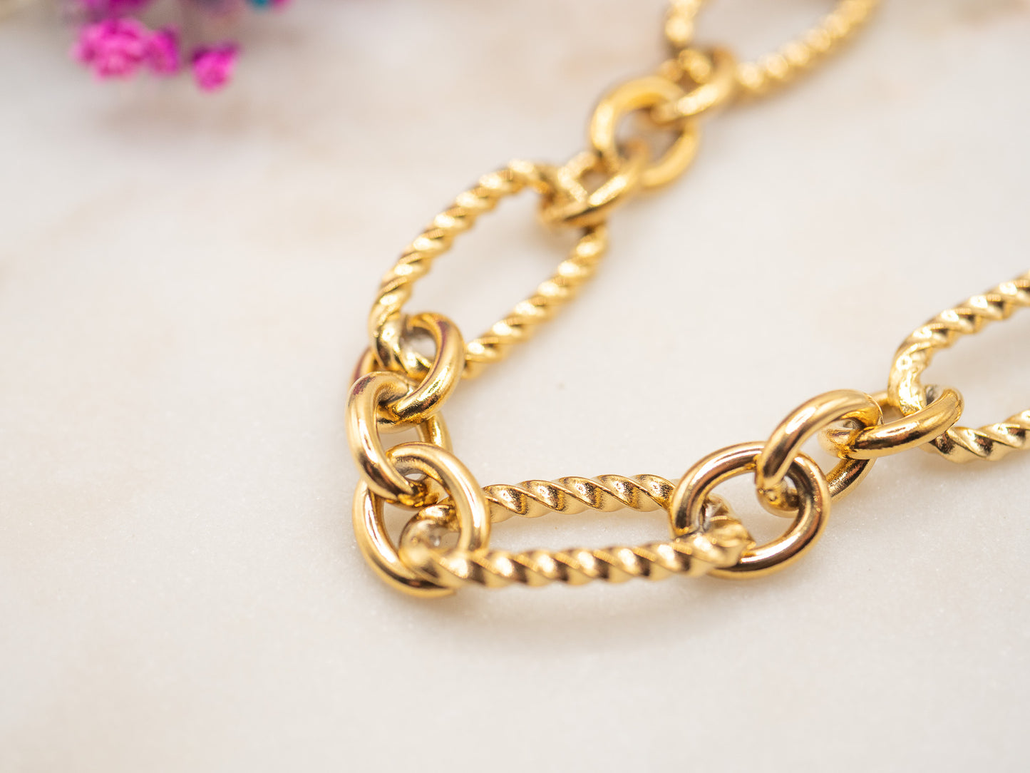 Collier Maille Bronzée