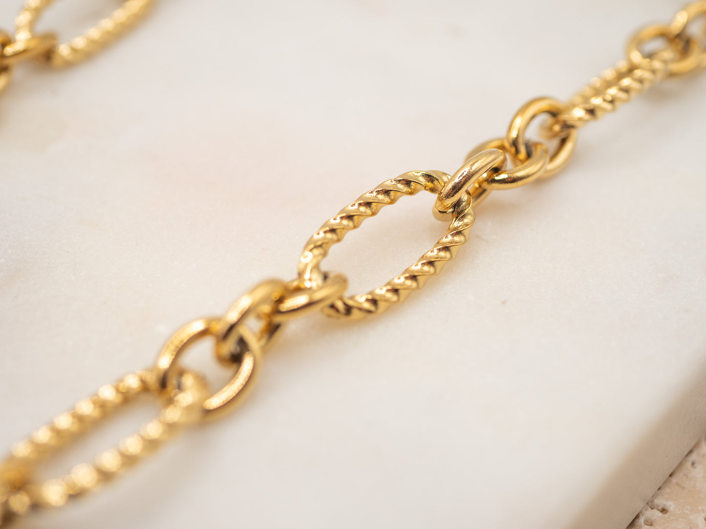 Collier Maille Bronzée