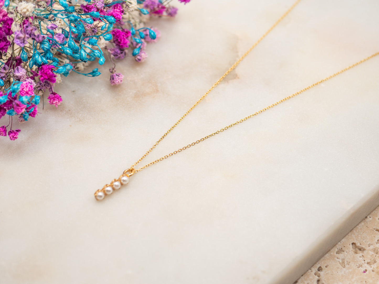 Collier Perles Miel