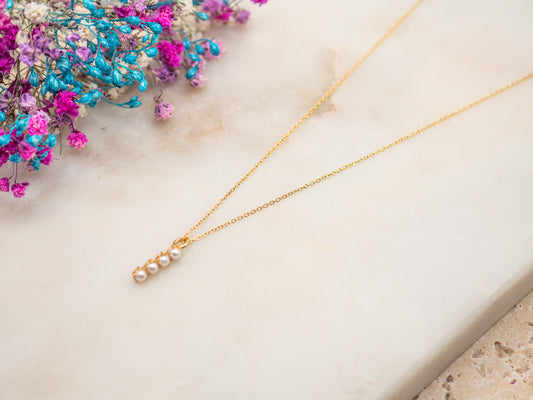 Collier Perles Miel