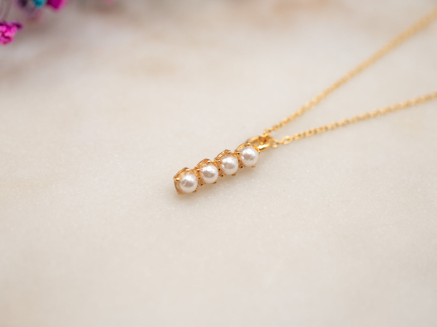 Collier Perles Miel