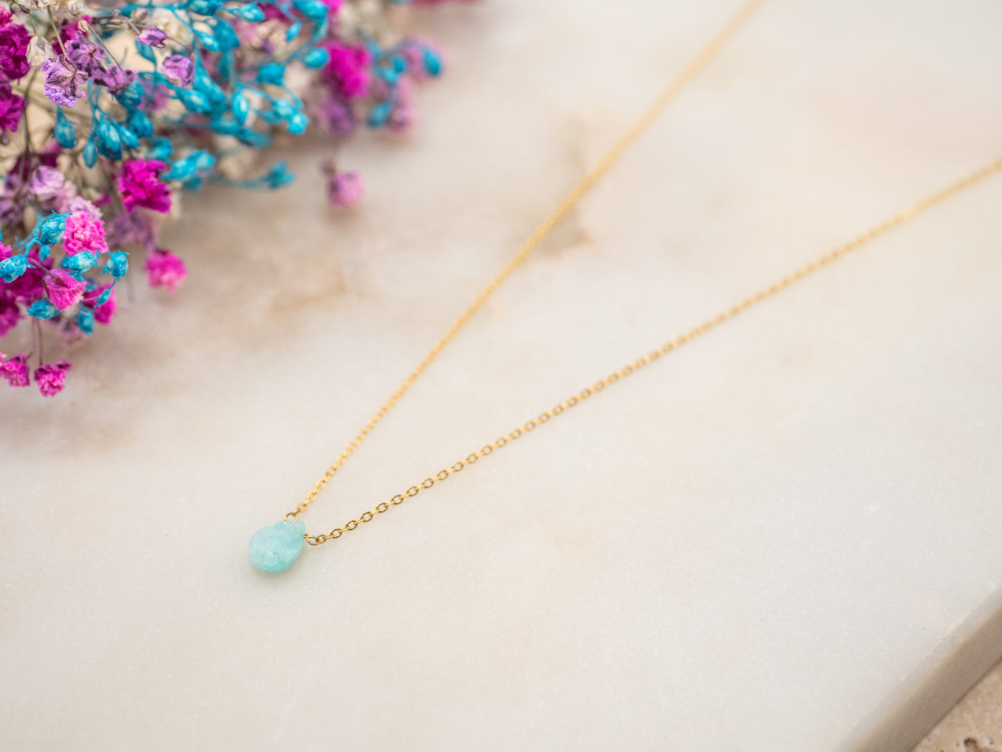 Collier Goutte Azur