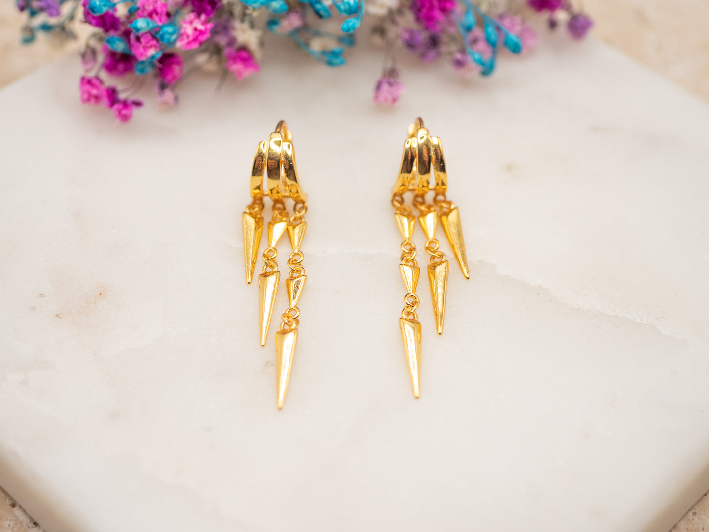 Boucles d'oreilles Flèches Dorées
