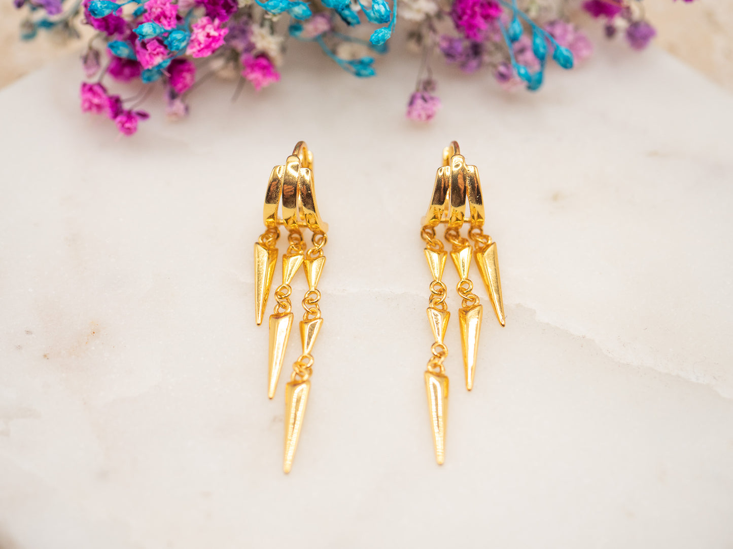 Boucles d'oreilles Flèches Dorées