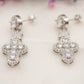 Boucles d'oreilles Croix Cristalline