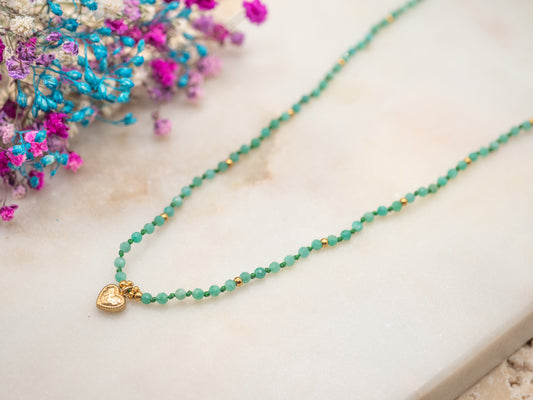Collier Cœur Lagune