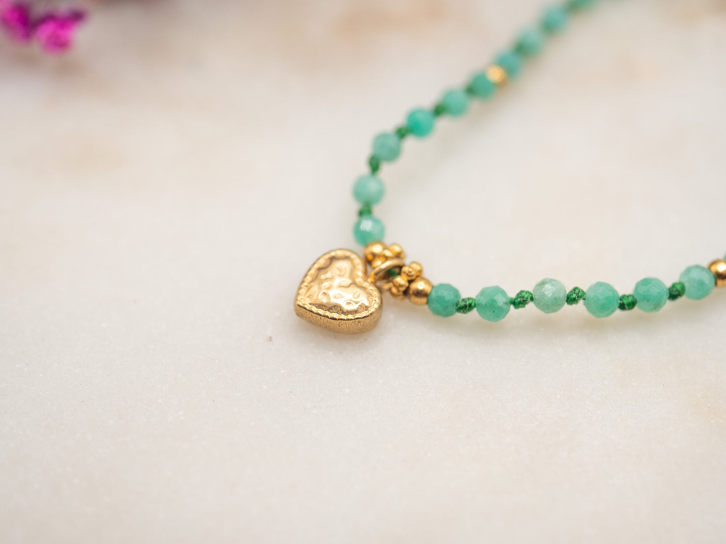 Collier Cœur Lagune