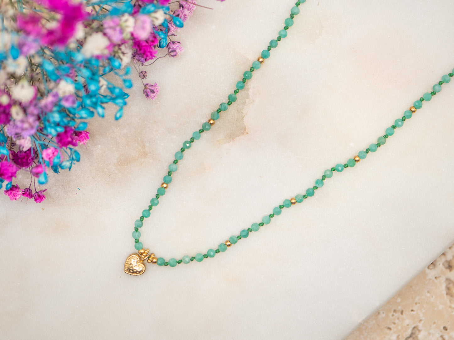 Collier Cœur Lagune