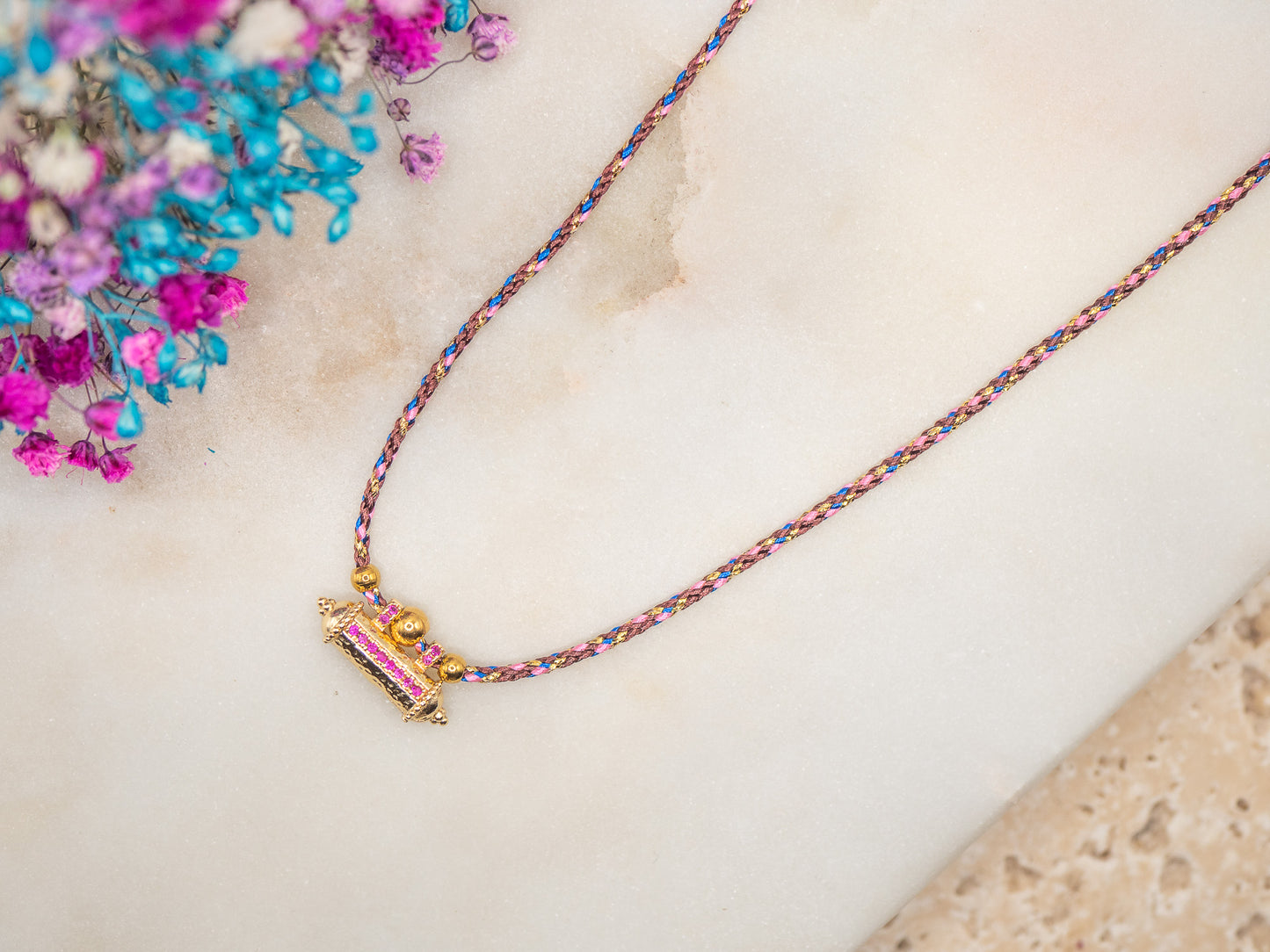 Collier Talisman Rosé