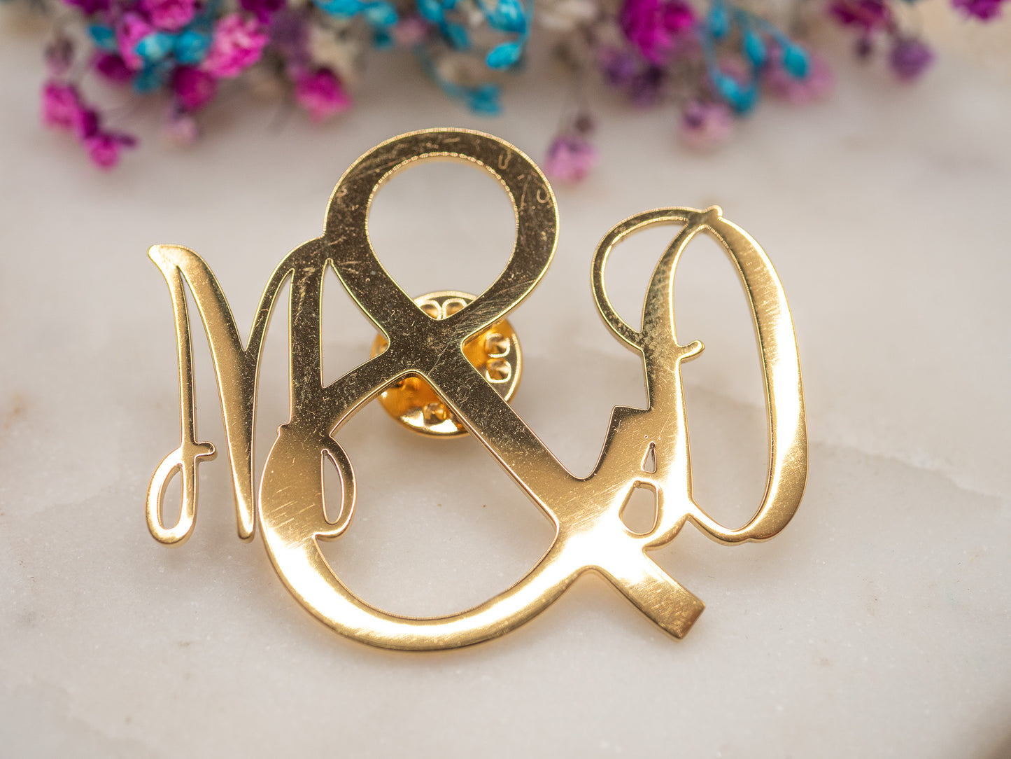Broche Initiales Soleil