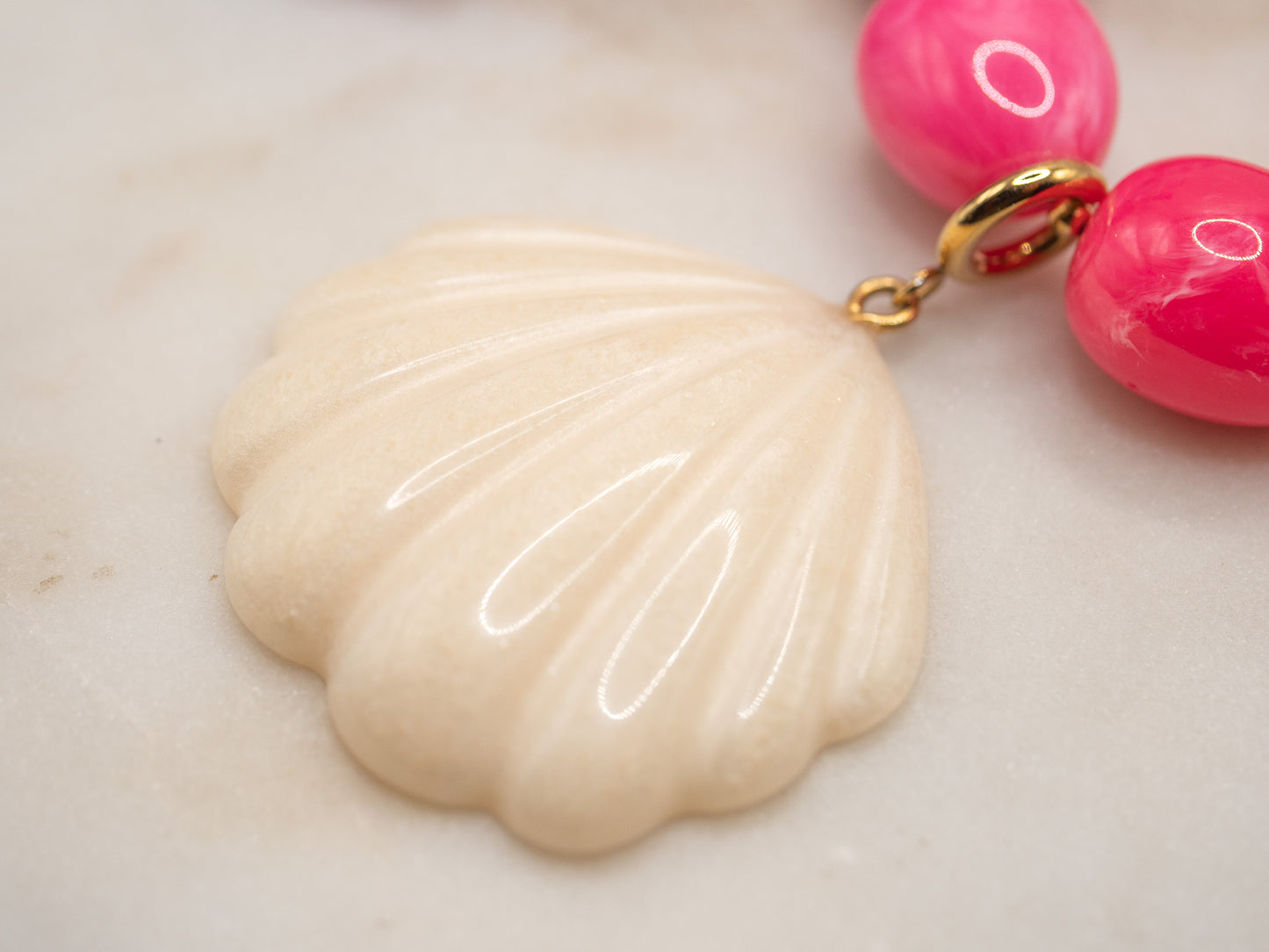 Collier Coquille Fuchsia