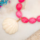 Collier Coquille Fuchsia