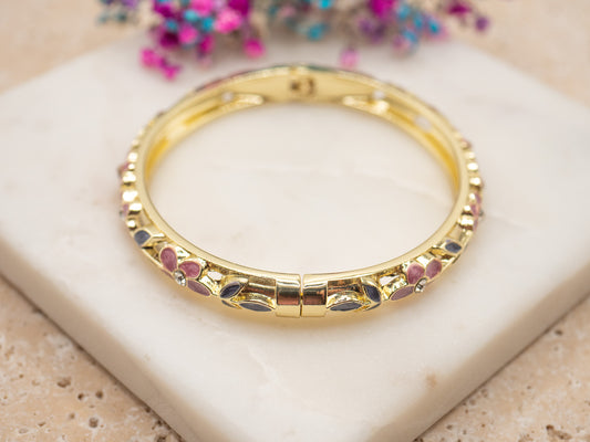 Bracelet Fleurs Ocre