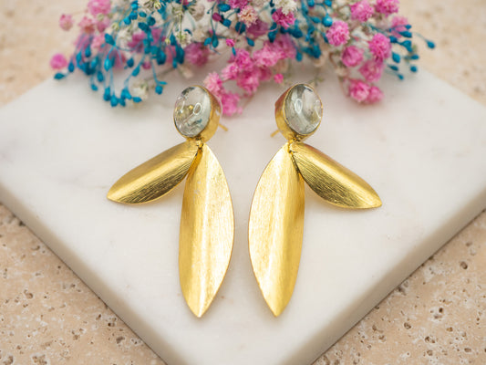 Boucles d'oreilles Hojas de Cristal